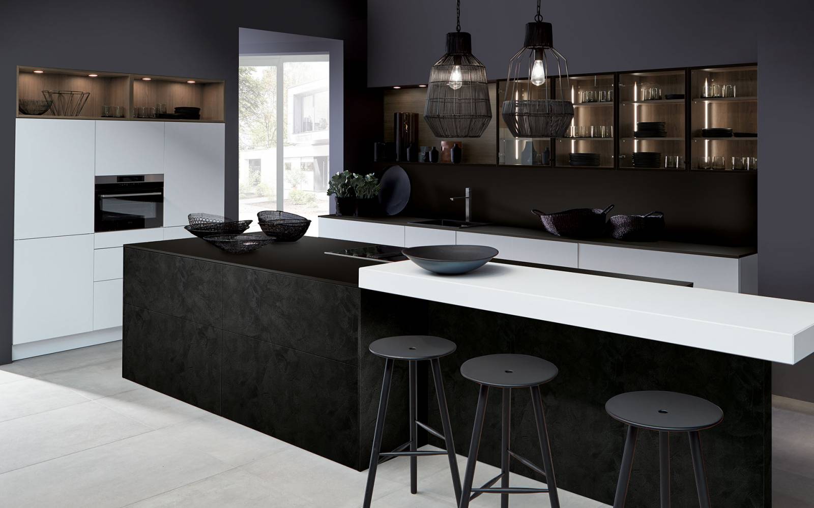 cuisine noir bois rhone