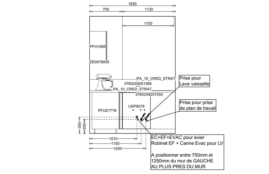 8 - Plans techniques de votre cuisine