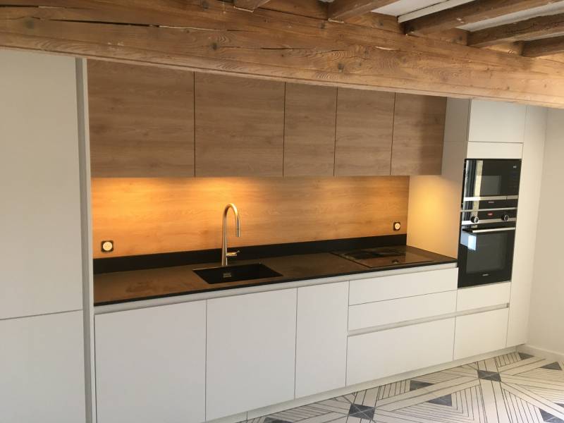 cuisine aménagée linéaire à villeurbanne