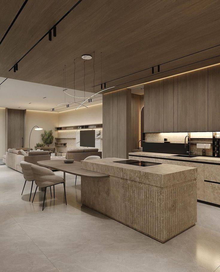 cuisine bois sans poignées oullins