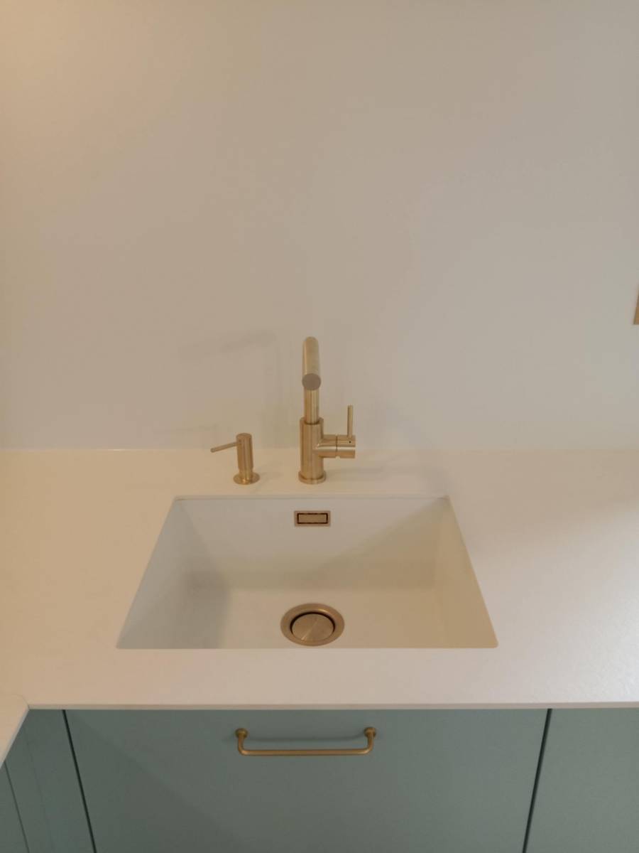 evier intégré dans plan de travail compaq