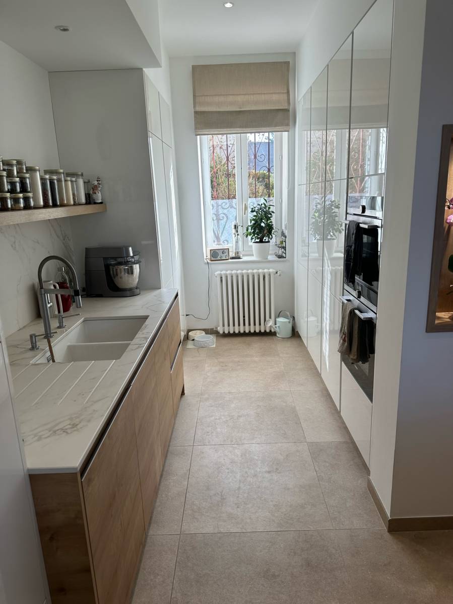 Cuisine blanche et bois à lyon