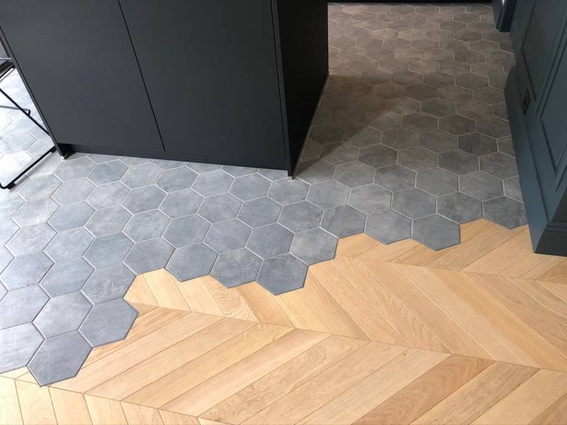 séparation parquet carrelage lyon