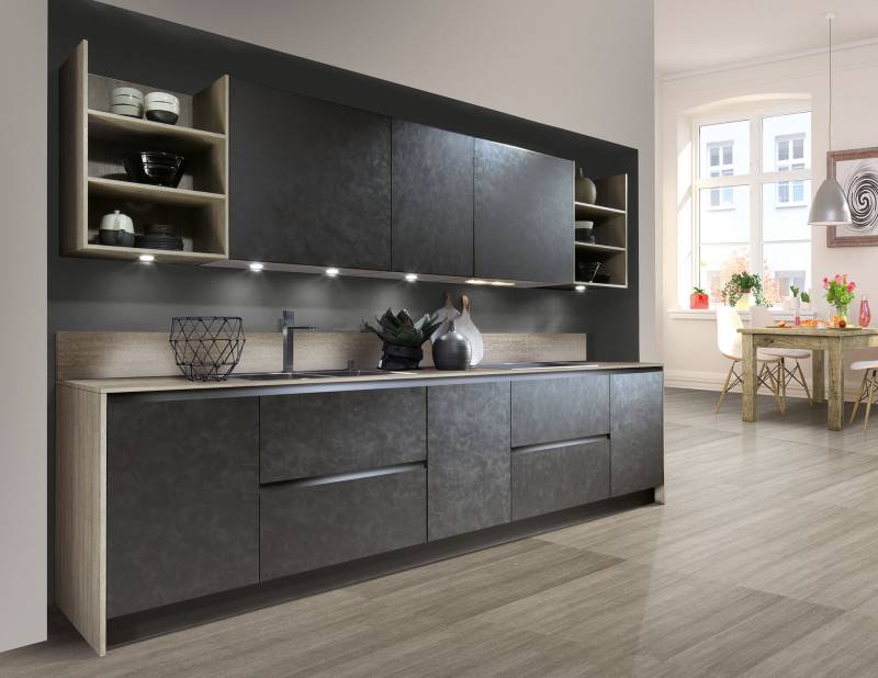 cuisine lineaire sans poignées 69001