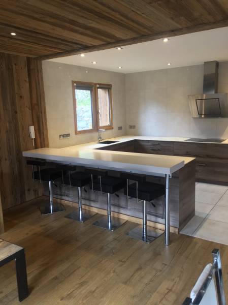 cuisine en bois courchevel