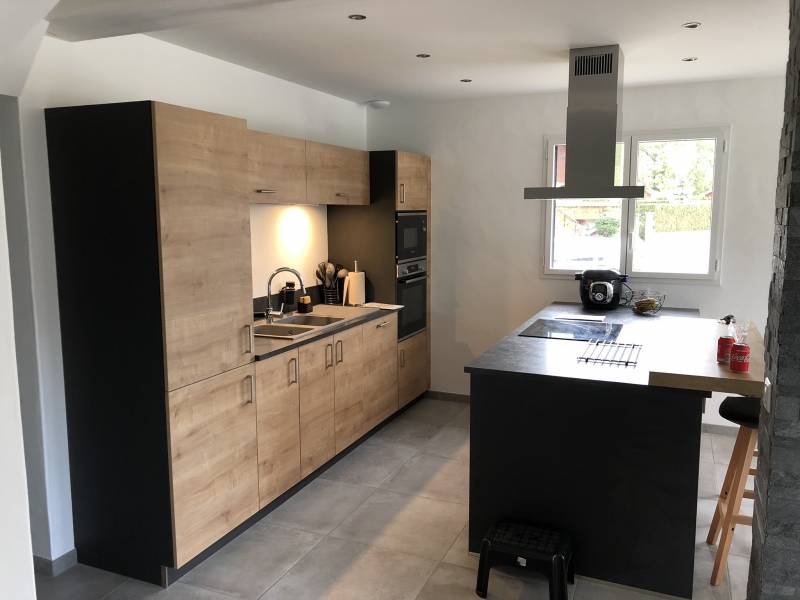 cuisine en bois sur mesure à lyon