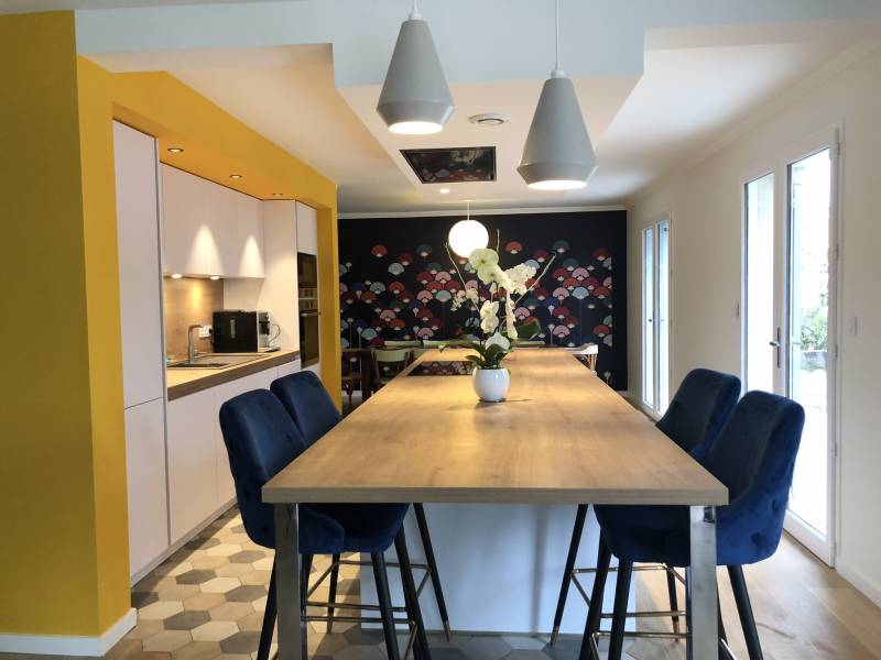 cuisine blanche et bois lyon