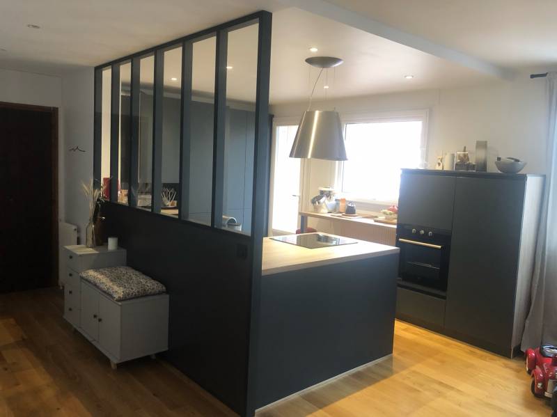 Création d'une cuisine sur mesure avec verrière à Lyon
