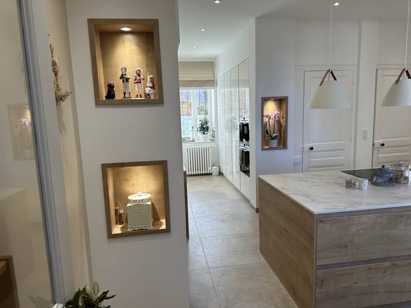 Cuisine équipée avec plan de travail dekton à Lyon