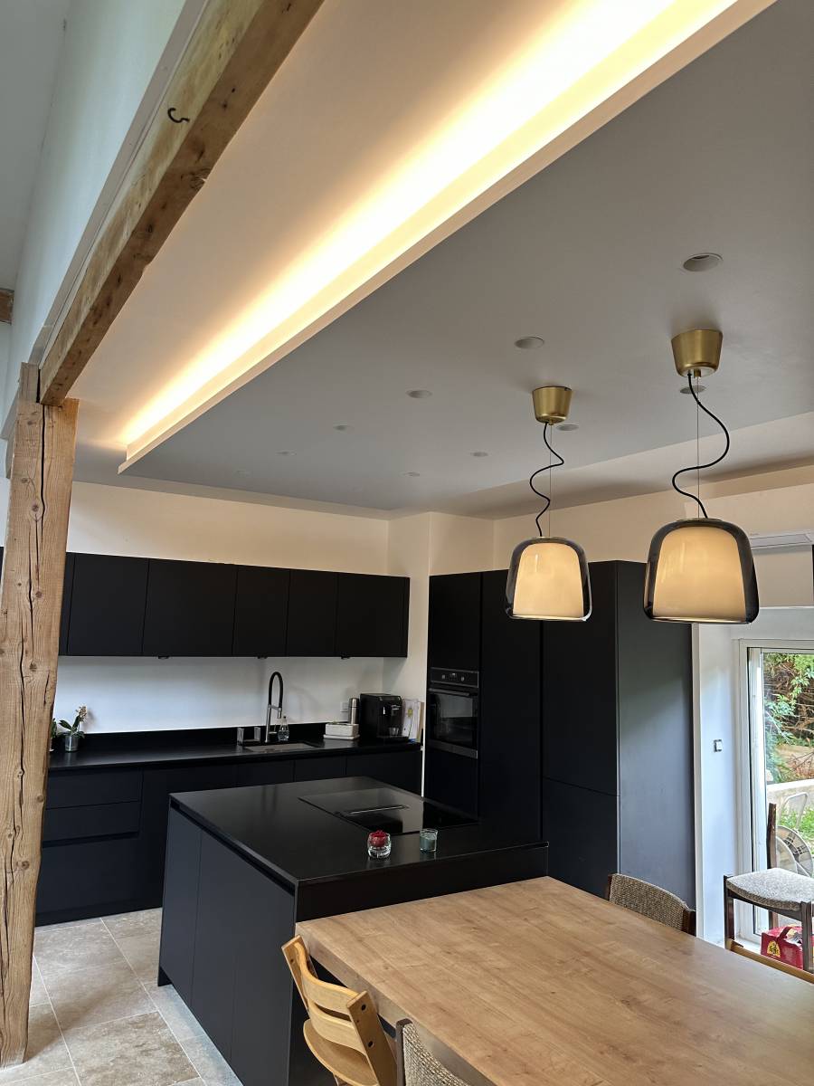 Projet de cuisine noire à grigny