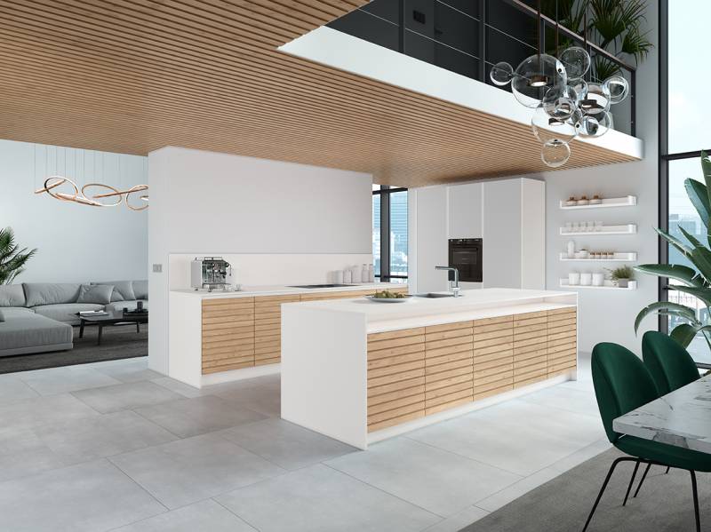 Cuisines Aspect Bois Sans poignées