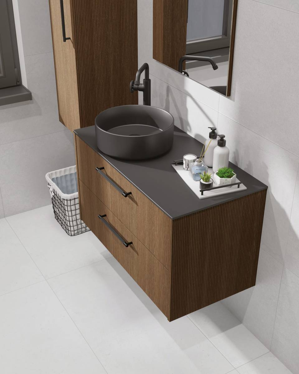 Petite salle de bain à Lyon : douche italienne & parquet