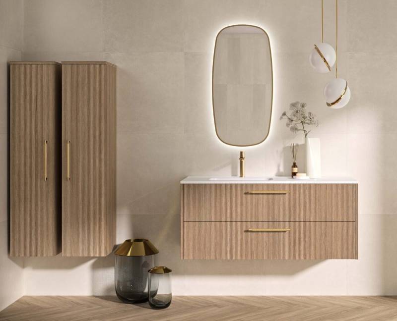 Petite salle de bain à Lyon : douche italienne & parquet