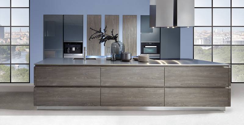 cuisines bois sans poignées a tassin