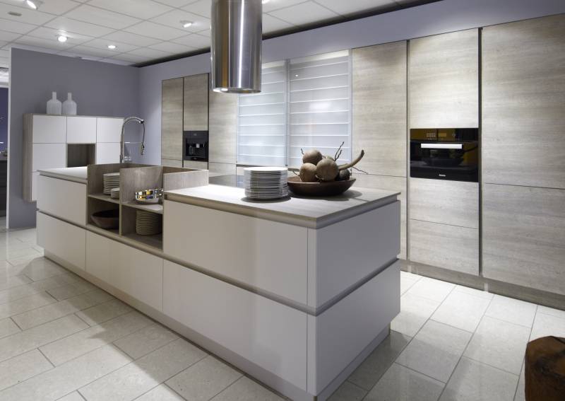 Cuisine mate sans poignées a ecully