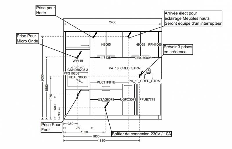 8 - Plans techniques de votre cuisine